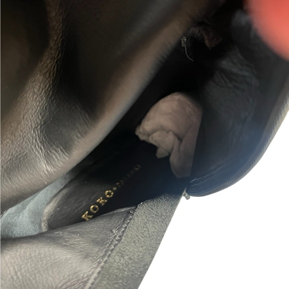 Jojo + Palenki NWOT Andcor black leather knee high bow detail heeled boots - Picture 11 of 11